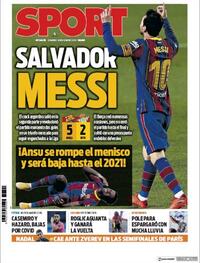 Portada Sport 2020-11-08