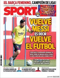 Portada Sport 2020-05-09
