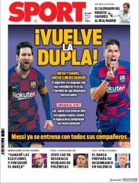 Portada Sport 2020-06-09