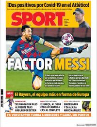 Portada Sport 2020-08-10