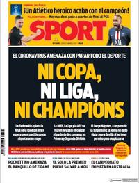 Portada Sport 2020-03-12