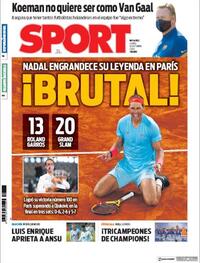 Portada Sport 2020-10-12