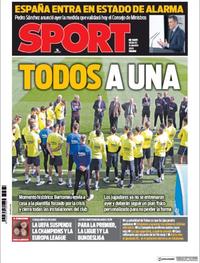 Portada Sport 2020-03-14
