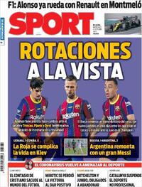 Portada Sport 2020-10-14