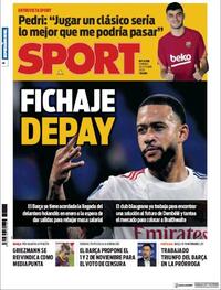 Portada Sport 2020-10-16