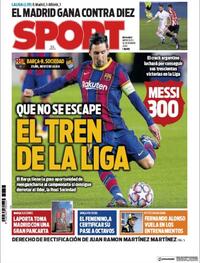 Portada Sport 2020-12-16