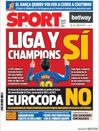 Portada Sport 2020-03-18