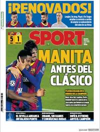 Portada Sport 2020-10-21