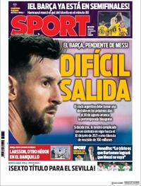 Portada Sport 2020-08-22