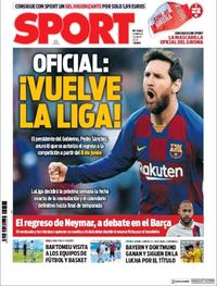 Portada Sport 2020-05-24