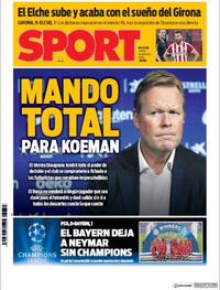 Portada Sport 2020-08-24
