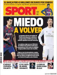 Portada Sport 2020-04-25