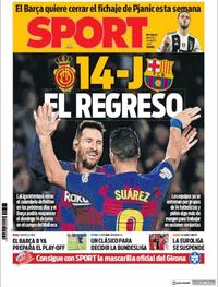 Portada Sport 2020-05-26