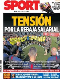 Portada Sport 2020-03-27