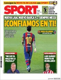 Portada Sport 2020-09-27