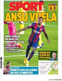 Portada Sport 2020-09-28