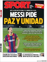 Portada Sport 2020-09-30