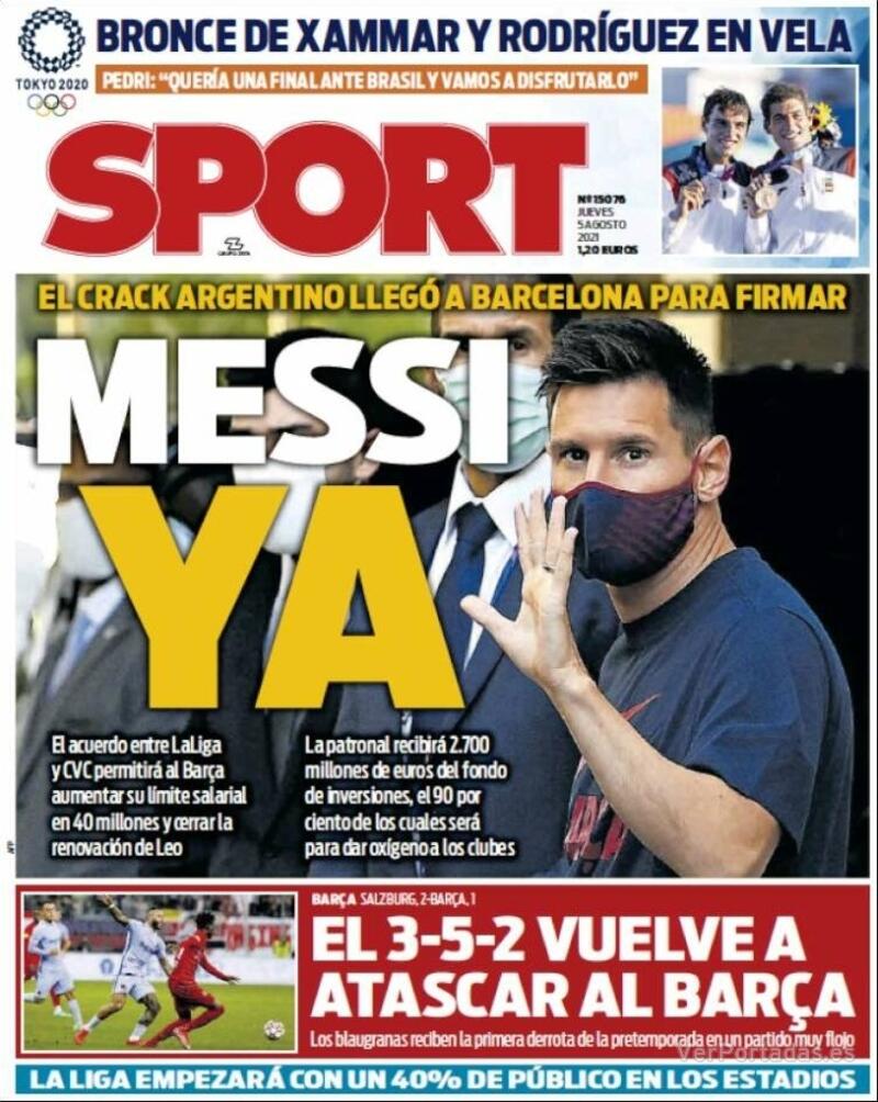 Portada Sport 2021-08-07