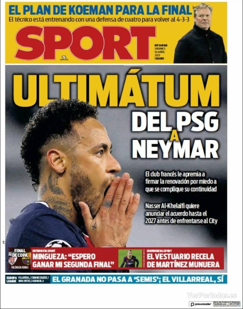 Portada Sport 2021-04-17