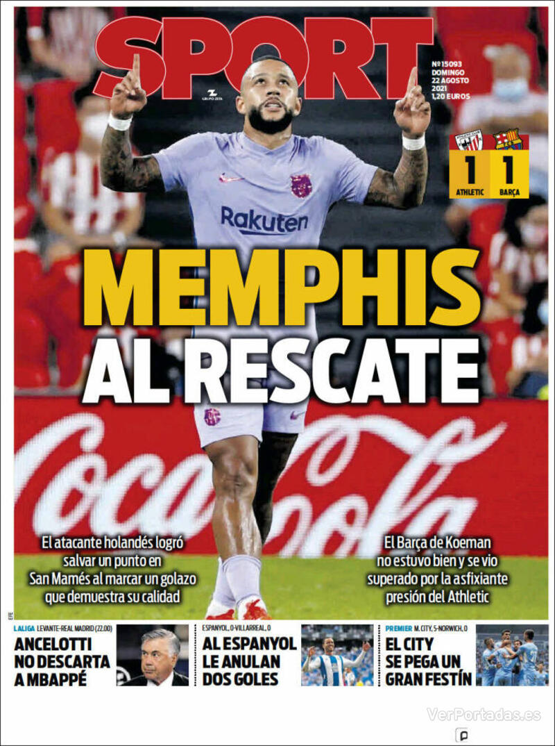 Portada Sport 2021-08-23