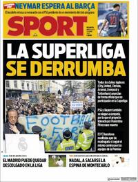 Portada Sport 2021-04-21