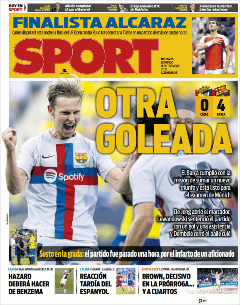 Portada Sport 2022-09-12