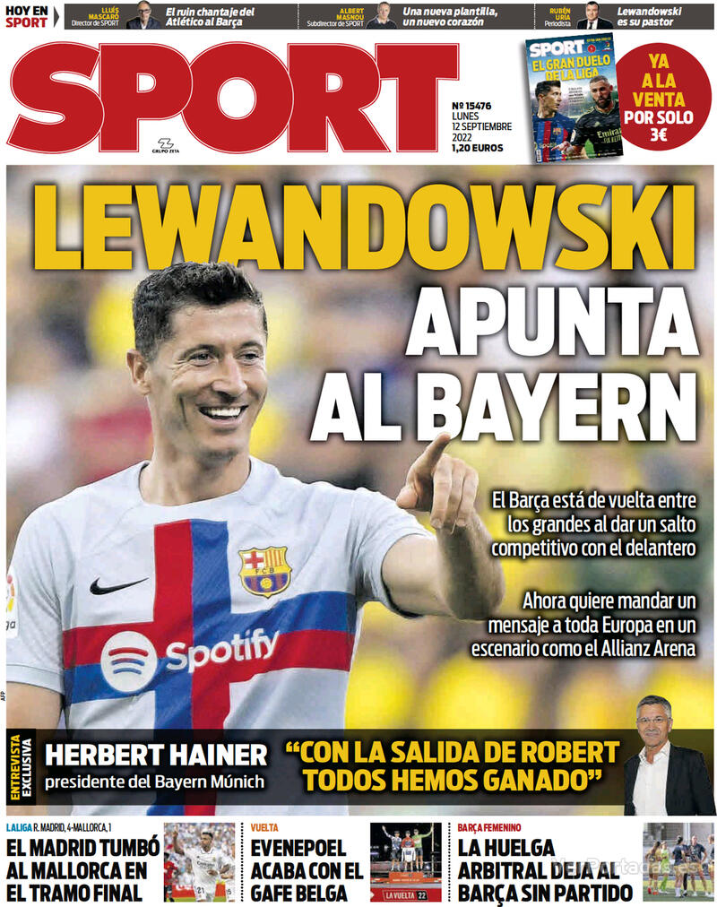 Portada Sport 2022-09-13