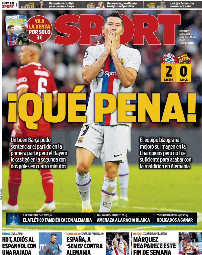 Portada Sport 2022-09-15