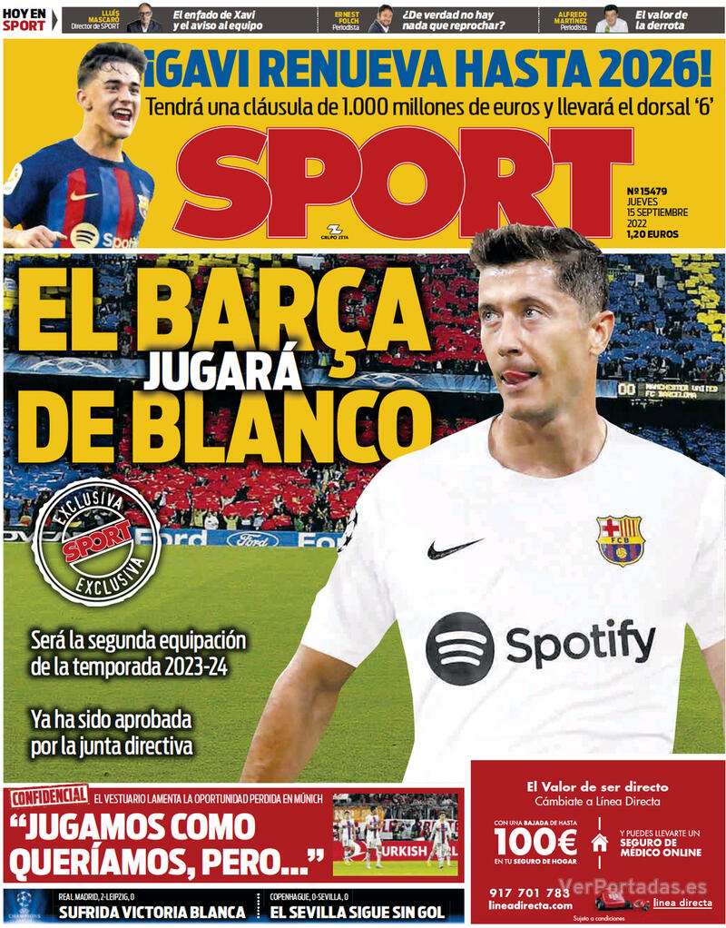 Portada Sport 2022-09-16