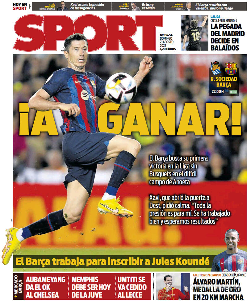 Portada Sport 2022-08-22