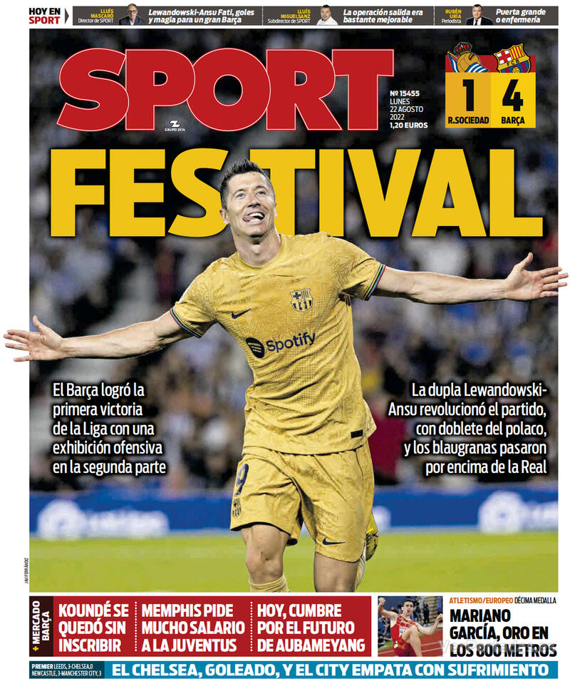 Portada Sport 2022-08-23