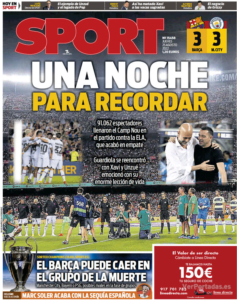 Portada Sport 2022-08-26