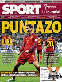 Portada Sport 2022-11-28