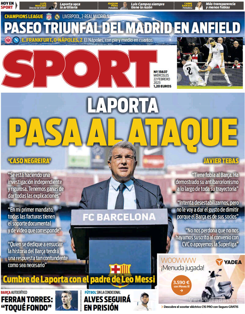 Portada Sport 2023-02-23