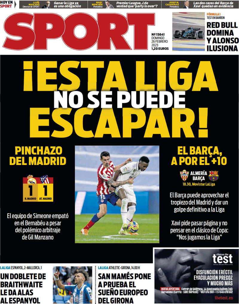 Portada Sport 2023-02-27