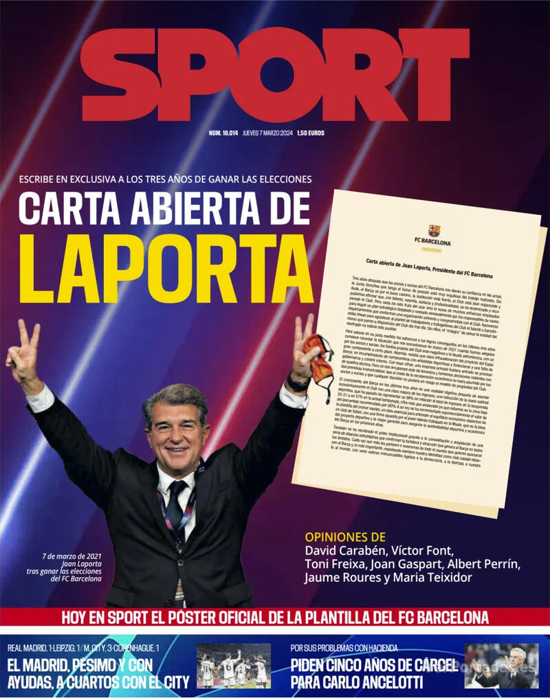 Portada Sport 2024-03-08