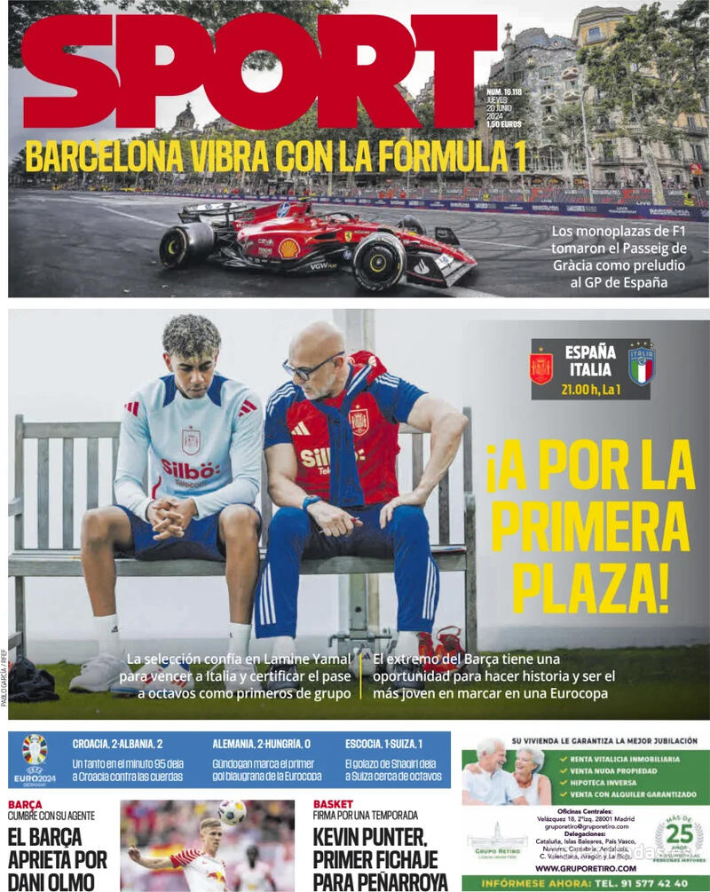 PORTADAS PRENSA DEPORTIVA MIERCOLES 20 DE JUNIO Portada-periodico-sport-20-06-2024-adc395d3