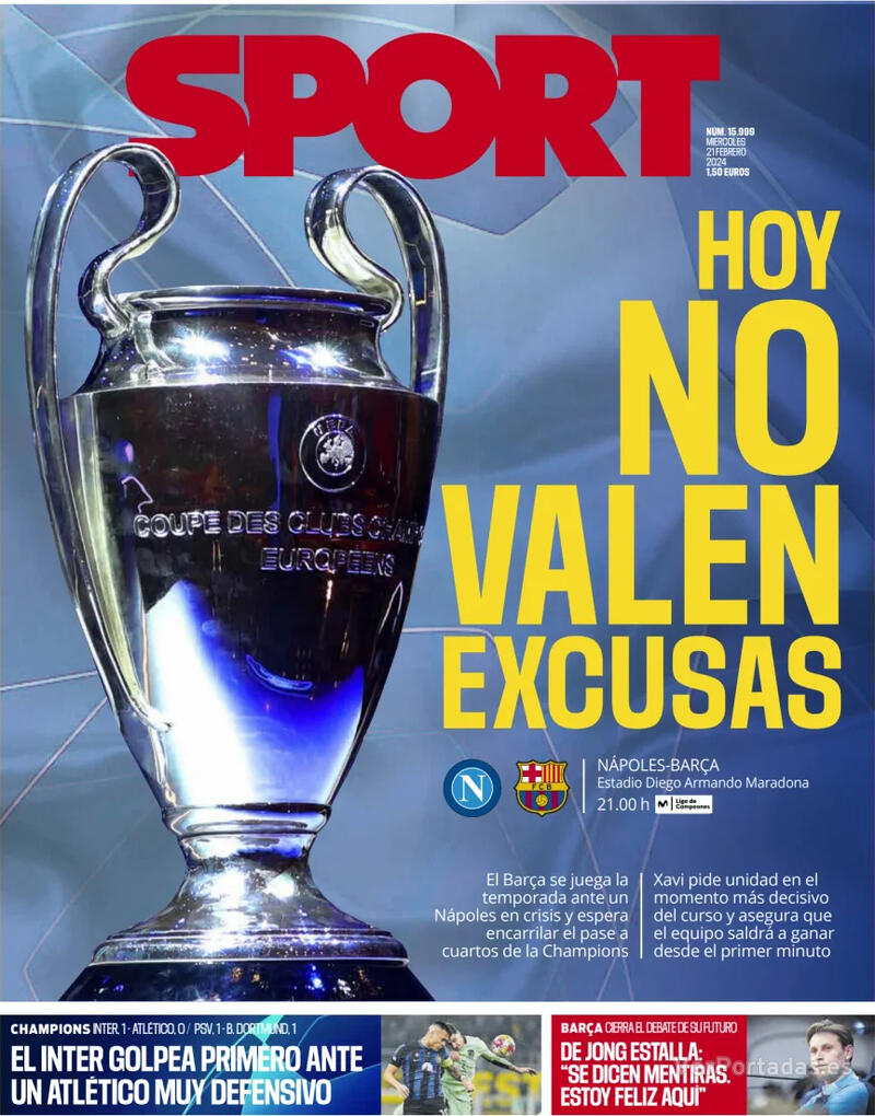 Portada Sport 2024-02-22