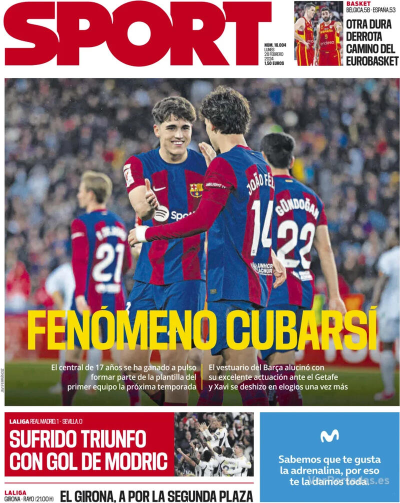 Portada Sport 2024-02-27