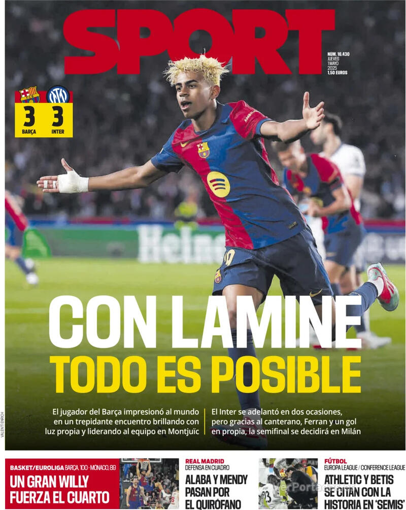 Portada Mundo Deportivo 2025-05-01