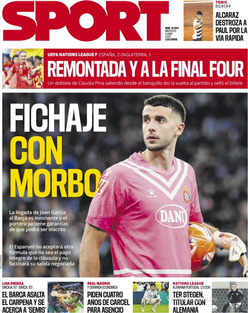 Portada Mundo Deportivo 2025-06-04