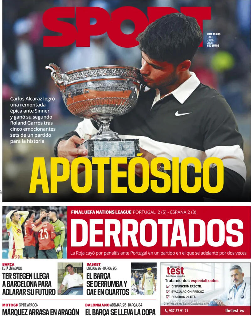 Portada Mundo Deportivo 2025-06-09