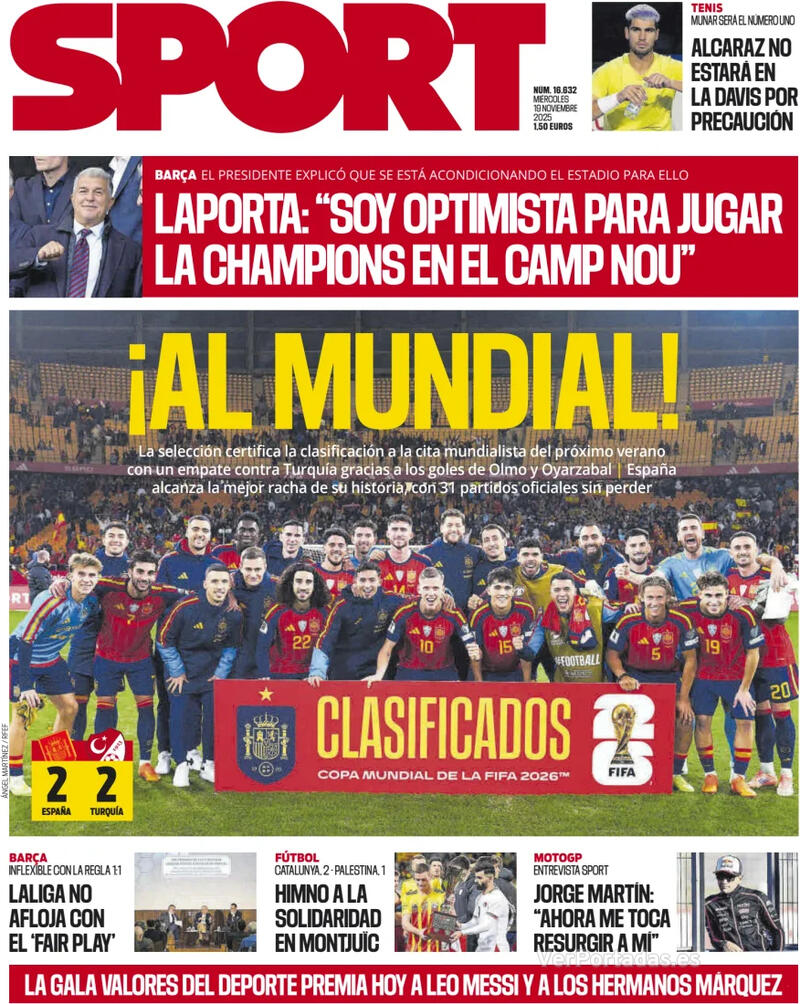 Portada Mundo Deportivo 2025-11-19