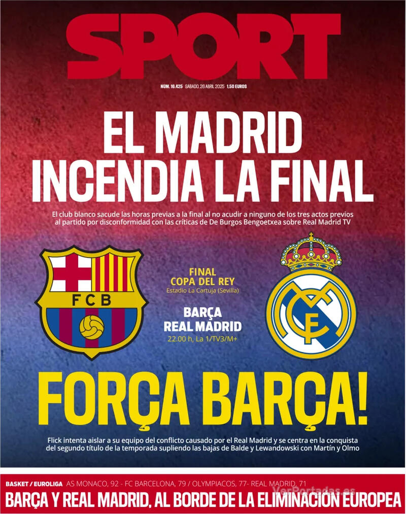 Portada Mundo Deportivo 2025-04-26