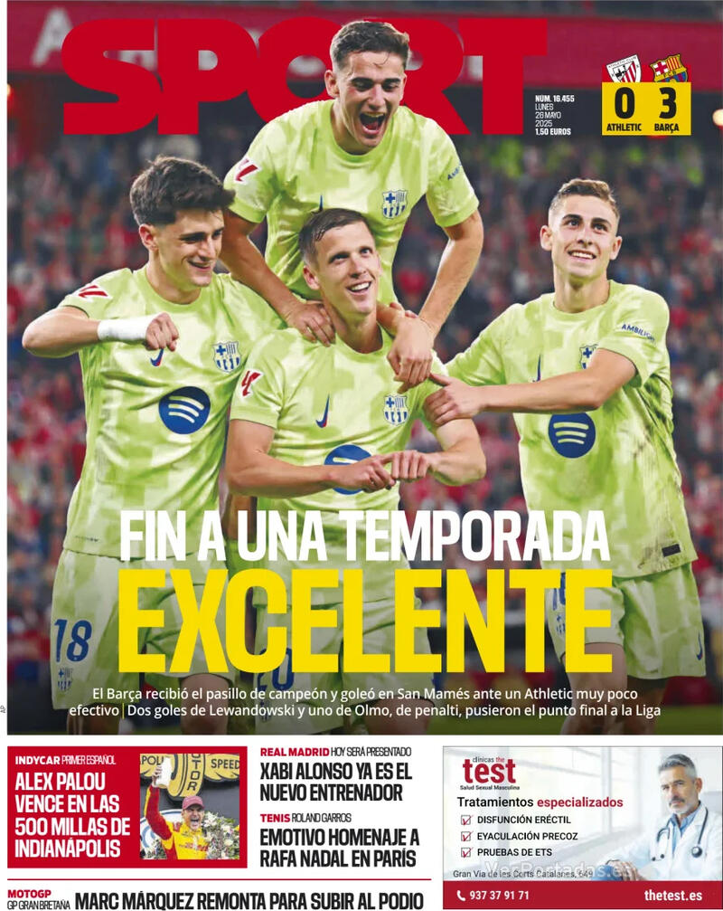 Portada Mundo Deportivo 2025-05-26