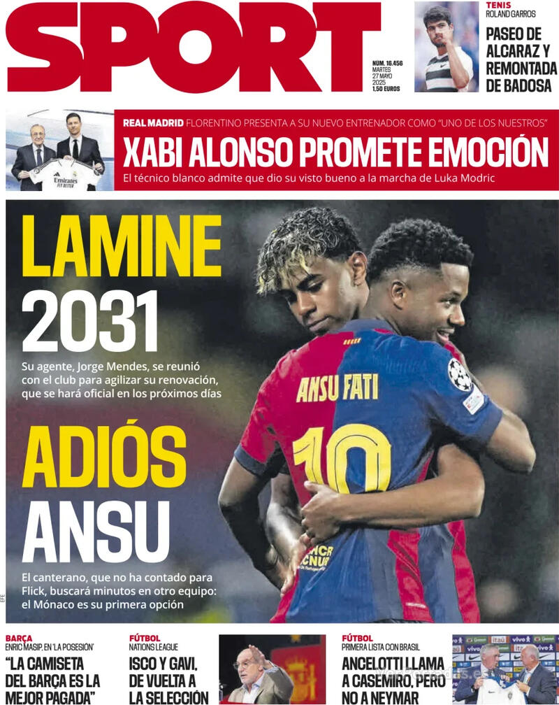 Portada Mundo Deportivo 2025-05-27