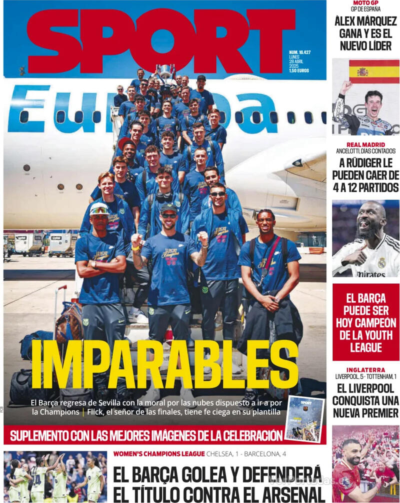 Portada Mundo Deportivo 2025-04-28