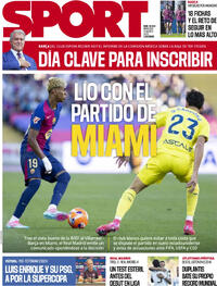Portada periódico Sport