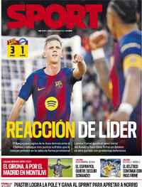 Portada periódico Sport