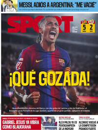 Portada periódico Sport Portada periódico Sport